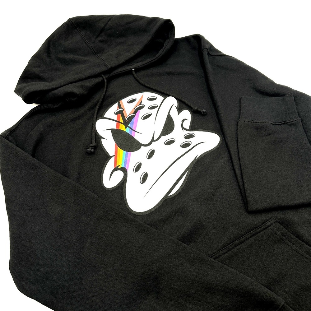 Anaheim Ducks NHL Pride Stardust NWT Unisex Hoodie L Something Inked LGBTQ